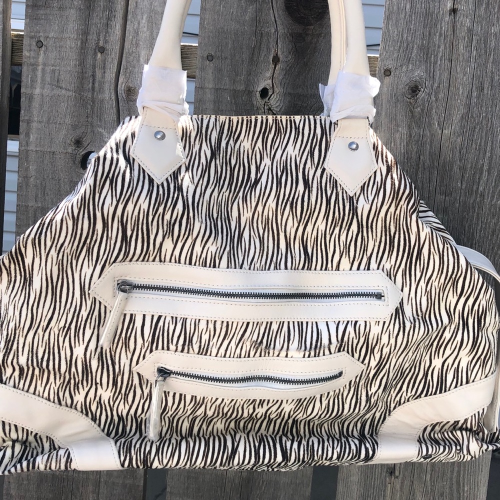 Extra Large Zebra Hide Tote Bag